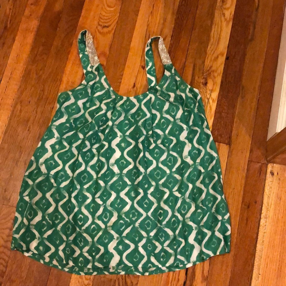 Bejeweled Straps Velvet Tank Size Medium.